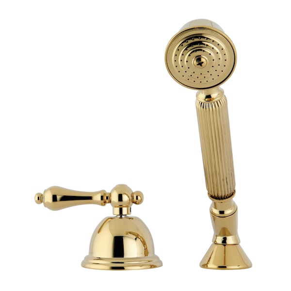 Tub Filler Faucet, Polished Brass, Deck